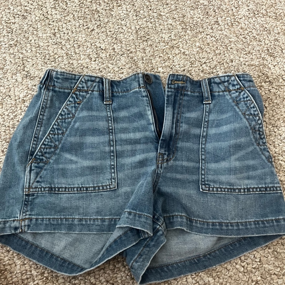 Aerie Blue Jean Shorts